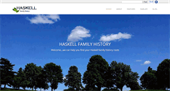 Desktop Screenshot of haskellfamilyhistory.com