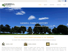 Tablet Screenshot of haskellfamilyhistory.com